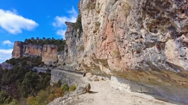 Panoramiczny Widok Serranię Cuenca Una Hiszpanii Szlaki Turystyczne Raya Escaleron — Wideo stockowe