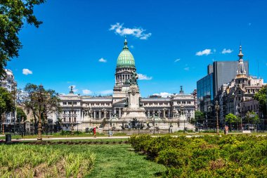 Buenos Aires, Arjantin - 17 Aralık 2023 Arjantin Ulusal Kongresi Palacio del Congreso Arjantin 'in başkenti Buenos Aires' te bulunan Arjantin Ulusal Kongresi 'nin merkezidir.