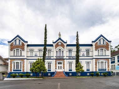 Ascurra, Brezilya - 28 Aralık 2023: Sao Paulo Üniversitesi, Santa Catarina, Brezilya, Güney Amerika 'daki Ascurra şehrinde. Ascurra 'da en çok ziyaret edilen kartpostallardan biri.