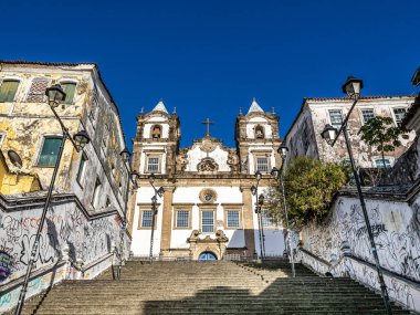 Salvador, Brezilya - 31 Aralık 2023: Passo Kutsal Ayini Kilisesi, Igreja do Santissimo Sacramento do Passo do Passo, Brezilya