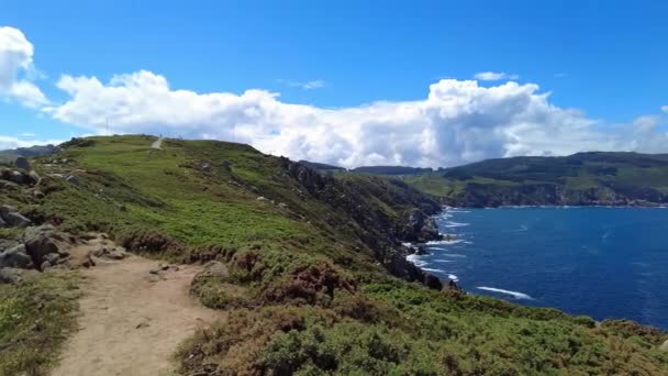 Atlantische Oceaan Landschap Estaca Bares Schiereiland Kust Provincie Coruna Galicië — Stockvideo