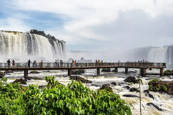 Iguaçu Brasil Dez 2023 Garganta Diabo Nas Cataratas Iguaçu Uma Imagem De Stock