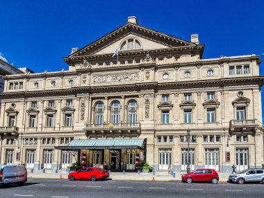 Buenos Aires, Arjantin - 17 Aralık 2023: Teatro Colon, Colon Theater, dünyanın en iyi opera binalarından biri, Buenos Aires 'in kültürel ikonu, ilk olarak 1857 yılında açıldı, Buenos Aires, Arjantin