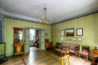 Weimar, Almanya - 11 Mayıs 2023: Schillerhaus Almanya 'da. Friedrich Schiller 'ın son evi ve UNESCO Dünya Mirası Alanı