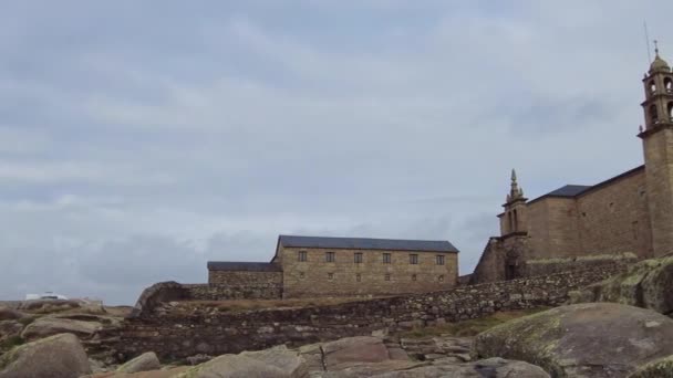Basilica Virxe Barca Virgen Barca Muxia Death Coast Coruna Galicia — Stockvideo