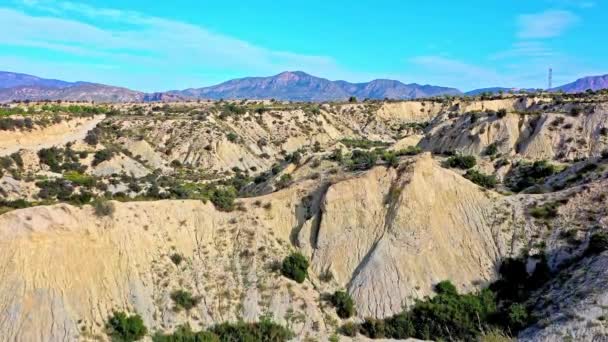 Die Badlands Von Abanilla Und Mahoya Der Region Murcia Spanien — Stockvideo