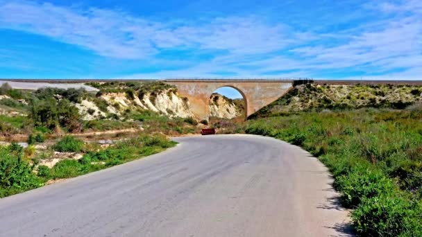 Brücke Ascoy Bei Cieza Der Region Murcia Spanien — Stockvideo