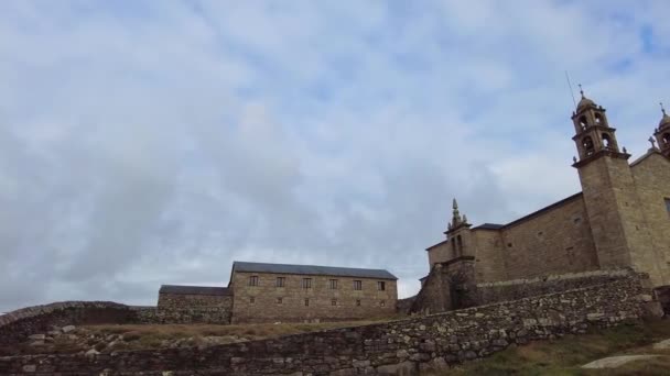 Basilica Virxe Barca Virgen Barca Muxia Death Coast Coruna Galicia — Videoclip de stoc