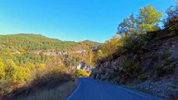 Мандруючи Через Каньйон Фос Арбаюн Річці Салазар Піренеях Наваррському Автономному — стокове відео