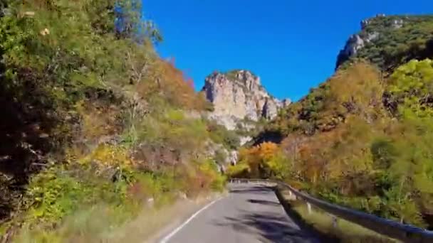 Przejazd Przez Kanion Foz Arbayun Rzeki Salazar Pirenejach Nawarrze Wspólnota — Wideo stockowe