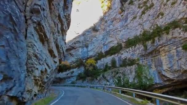 Spanya Nın Navarre Özerk Topluluğu Ndaki Pireneler Deki Salazar Nehri — Stok video