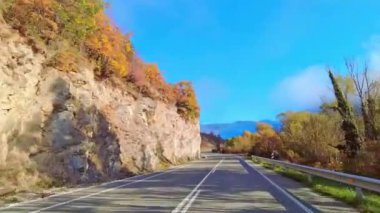 Roncal Vadisi 'nden geçerken, Navarre' de Valle de Roncal, İspanya 'da Navarra, Avrupa