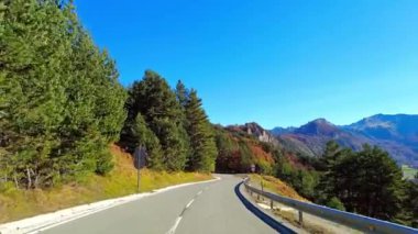 Roncal Vadisi 'nden geçerken, Navarre' de Valle de Roncal, İspanya 'da Navarra, Avrupa