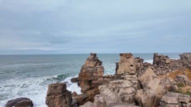 Carst plato Cape Carvoeiro, Revelim dos Remedios, Peniche yarımadası, Portekiz