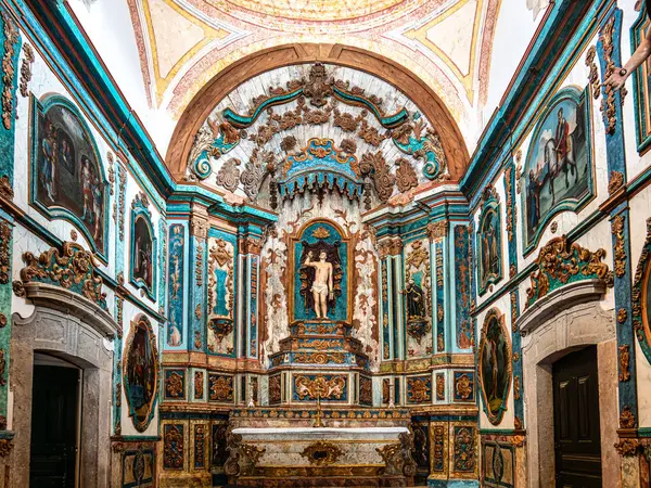 Saint Sebastian Kilisesi, Ermida de Sao Sebastiao Tavira, Algarve, Portekiz. Ortaçağ kökenli ve 1745 'te Barok tarzında yeniden inşa edilmiş.