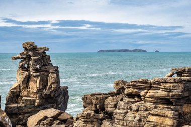 Carst plato Cape Carvoeiro, Revelim dos Remedios, Peniche yarımadası, Portekiz