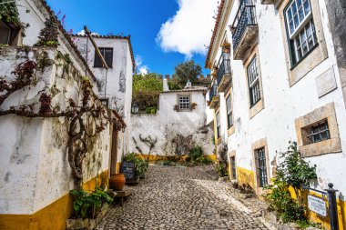 Portekiz 'deki Obidos' ta Aziz Meryem Kilisesi Rönesans 'lı Obidos manzarası