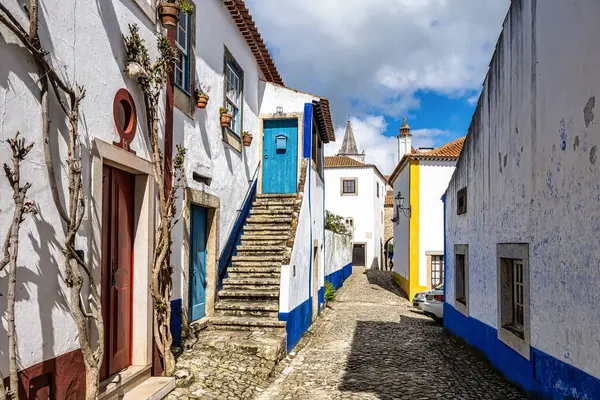 Portekiz 'deki Obidos' ta Aziz Meryem Kilisesi Rönesans 'lı Obidos manzarası