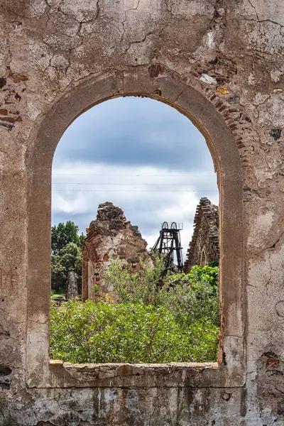 stock image View of the abandoned Mine in Minas de Sao Domingos Village in Alentejo Portugal.