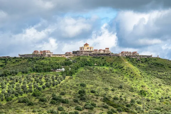 stock image The Fort Nossa Senhora da Graca or Fort Conde de Lippe north of the city of Elvas in Alentejo in Portugal.