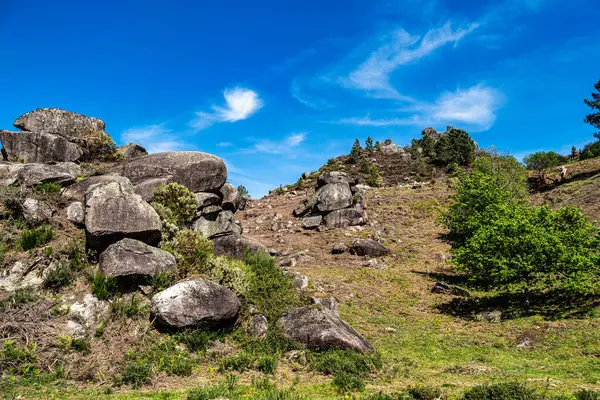 stock image Landscape view of the Peneda Geres National Park in Portugal, Europe. Area betweeen Cabril und Ruivaes