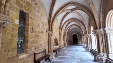 Coimbra 'nın Eski Katedrali, Se Velha, Coimbra, Portekiz. Bir Roma Katolik kilisesi 12. yüzyılda başladı..