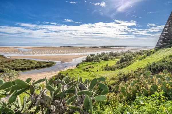 stock image The beach of Cacela Velha in the Algarve region of southern Portugal in Europe