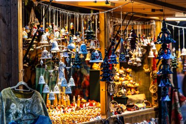 Münih 'teki Çin Kulesi' nde Noel pazarı, Bavyera, Avrupa 'daki Almanya