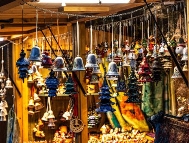 Münih 'teki Çin Kulesi' nde Noel pazarı, Bavyera, Avrupa 'daki Almanya