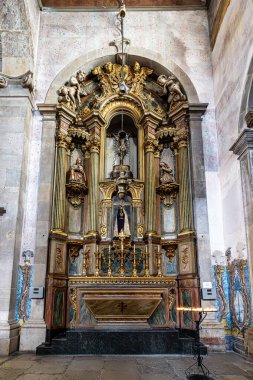 Setubal, Portekiz - 29 Şubat 2024: Igreja de Sao Juliao Kilisesi, Portekiz 'in Setubal şehrinde yer alan 18. yüzyıl kilisesidir.