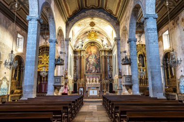 Setubal, Portekiz - Mar 02, 2024: Igreja de Sao Juliao, Portekiz 'in Setubal şehrinde 18. yüzyıldan kalma bir kilisedir.