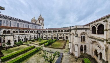 Alcobaca manastırındaki sessizlik manastırı, Mosteiro de Santa Maria de Alcobaca, Portekiz, Alcobaca 'daki bir Ortaçağ Katolik Manastırı.
