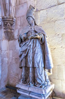 Portekiz, Alcobaca 'daki Alcobaca Manastırı, Mosteiro de Santa Maria de Alcobaca' da bölüm evi. Bir Ortaçağ Katolik Manastırı