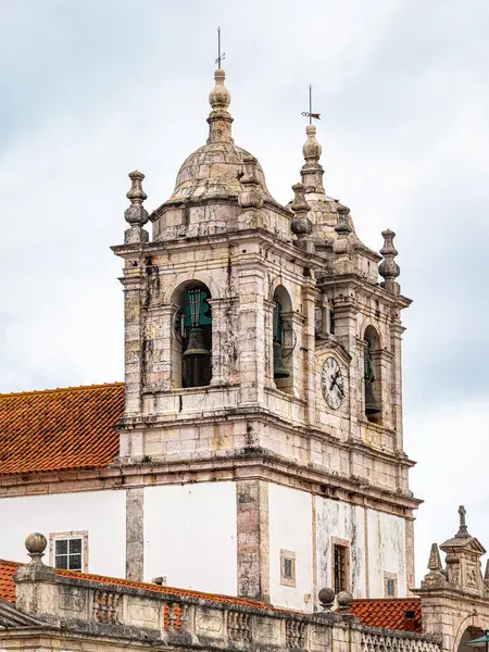 stock image The famous Santuario de Nossa Senhora da Nazare, sanctuary of our lady. Nazare town Portugal