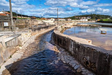 Fonte da Bica Tuz Düzlükleri, nam-ı diğer Portekiz 'deki Salinas de Rio Maior, sığ su bölmeleri ve tuz çıkarmak için oluklar sistemi