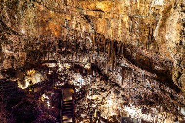 Mira de Aire Caves, Grutas de Mira de Aire at Leiria, Portugal. A set of limestone caves in Porto de Mos, Leiria. Moinhos Velhos clipart