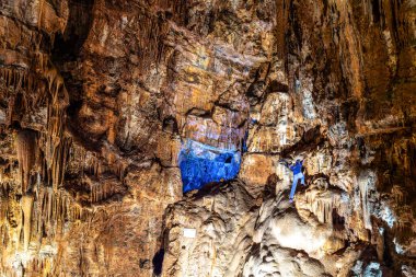 Mira de Aire Caves, Grutas de Mira de Aire at Leiria, Portugal. A set of limestone caves in Porto de Mos, Leiria. Moinhos Velhos clipart