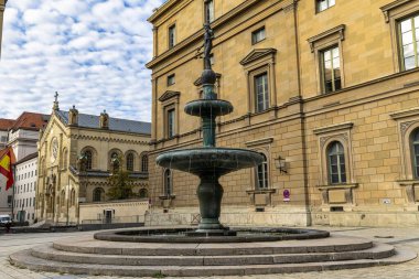 Fountain Kronprinz-Rupprecht-Brunnen Marstallplatz yakınlarında Avrupa 'da Münih, Almanya
