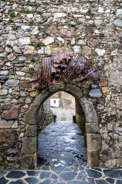 Alentejo 'daki Castelo de Marvao Tepesi' ndeki Marvao Kalesi ve Castelo, Avrupa 'daki Portekiz