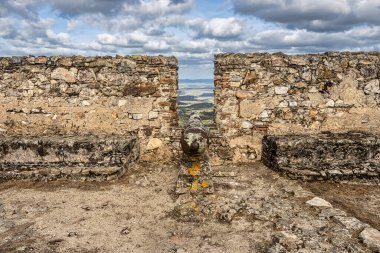 The Fort and Castelo of Marvao on the Hill of Castelo de Marvao in Alentejo, Portugal in Europe clipart