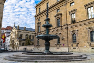 Fountain Kronprinz-Rupprecht-Brunnen Marstallplatz yakınlarında Avrupa 'da Münih, Almanya