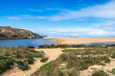 Praia da Bordeira, Algarve, Portekiz Avrupa 'da Doğal Park do Sudoeste Alentejano e Costa Vicentina.