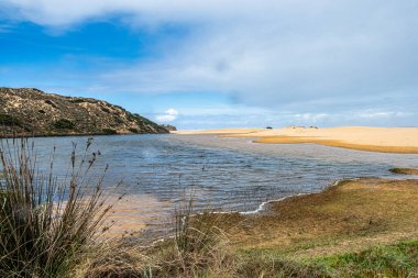 Praia da Bordeira, Algarve, Portekiz Avrupa 'da Doğal Park do Sudoeste Alentejano e Costa Vicentina.