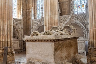 Santa Maria da Vitoria Manastırı 'nın içinde Portekiz, Batalha' daki Zafer Anıtı. Bir Dünya Mirası Sitesi