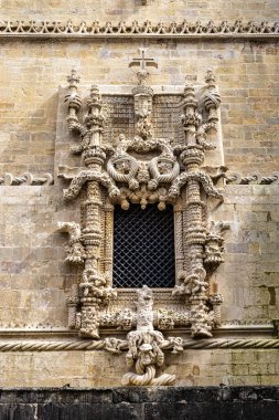 İsa 'nın Tarikatı Manastırı, Convento de Cristo, Tomar şehrinin en önemli şehridir. Santarem Bölgesi. Portekiz.