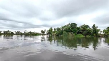 Barreirinhas, Lencois Maranhenses 'ten Brezilya' daki Preguica Nehri 'ne tekne gezisi. Preguicas Nehri, Maranhao eyaletinin Lencois Maranhenses bölgesinde yer alan bir su yolu..