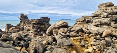 Carst plato Cape Carvoeiro, Revelim dos Remedios, Peniche yarımadası, Portekiz