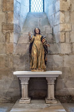 Alcobaca, Portekiz - Mar 08, 2025: Alcobaca manastırı, Mosteiro de Santa Maria de Alcobaca Portekiz, Avrupa 'da bulunan Orta Çağ Katolik Manastırı.