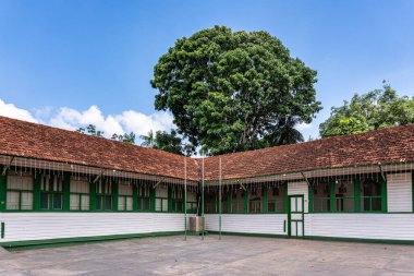 Belterra belediye binası, Brezilya 'da para. Henry Fords 'un otomobil endüstrisi tarafından bölgede kauçuk keşifleri sırasında kurulan Amerikan köyü.
