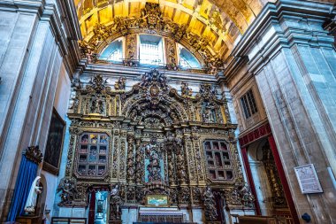 Coimbra, Portekiz - 14 Aralık 2025: Yeni Coimbra Katedrali, Se Nova de Coimbra in, Portekiz. 1543 'te şehirde kurulan Coimbra Cizvit Formasyon Evi' nin önceki bölümlerinde...